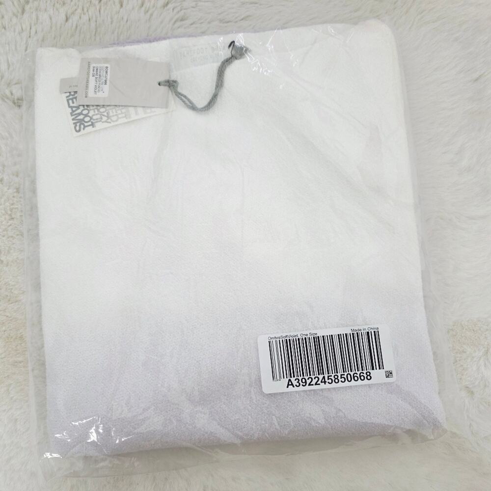 NEW Barefoot Dreams CozyChic Ultra Lite Ombre Poncho Soft Violet White Wrap OS - Picture 6 of 9